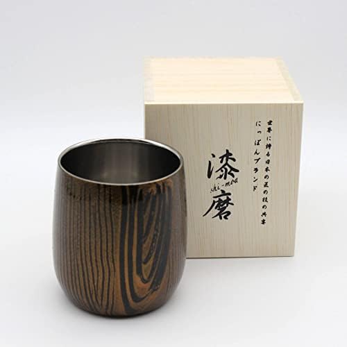 漆磨 Shi-moa Двојна чаша Дарума wa модерна кокутан （сјајно црно и кафеаво