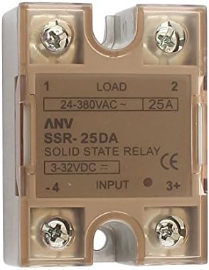 Аексит цврста состојба реле реле модул ANV SSR-25DA DC-AC DIN MONT REALES 25A 3-32VDC/24-380VAC
