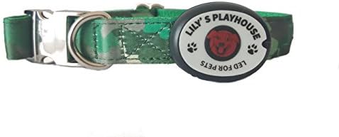 LED Безбедност Светне Куче Јака-Подобрување На Безбедноста На Вашите Кучиња &засилувач; Видливост-5 Супер Светло Зелени LED Светла