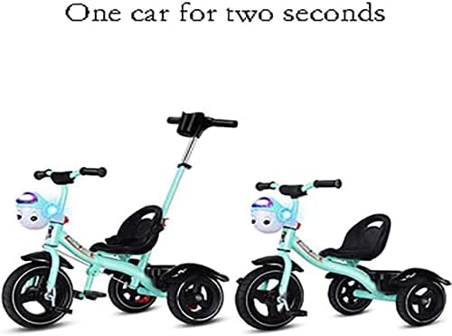 Трицикл играчка погодна за 1-5 години стара 2-во-1 детска биланс на трицикл велосипед прилагодлива лесна количка со музика и момче момче девојче