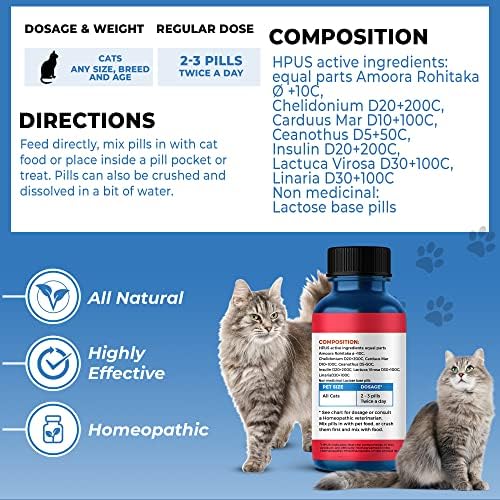 Најдобар живот4 Миленичиња Поддршка На Црниот Дроб На Хепатална Мачка-Растворлив Хомеопатски Додаток На Црниот Дроб И Дигестивните Мачки