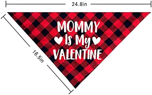 Valentine Holiday Dog Bandana, Cat Red Buffalo Bandana за големи средни мали миленичиња кутриња