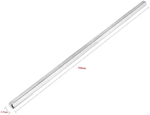 X-Gree 2,7 mm DIA 100мм должина 303 Не'рѓосувачки челик цврста хексадецимална шипка оска за DIY играчки автомобил (2,7 милиметри Дијаметро