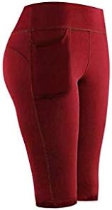 Етики високи јога панталони памучни жени истегнуваат јога хеланки фитнес спортски џебови активни панталони памучни лабави панталони
