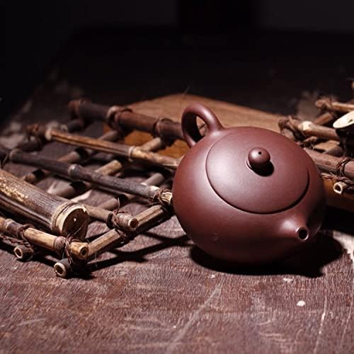 Кинески чајник -чајник кунг фу рачно изработено рамно дно xishi сад чист цемент кал чај сет чајник чајник автор Шао јуниа 188 топки дупки