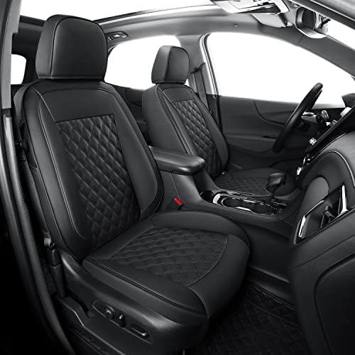 Кожни седишта на Luckyman Club Equinox Faux Faux Seat, прилагодено вклопување за 2018-2023 Chevrolet Equinox lt ls lt flet Pretier RS