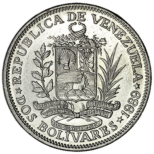 1989 Caracas Mint Venezuela Bolivar Liberator 2 Bolivares Продавач многу добро