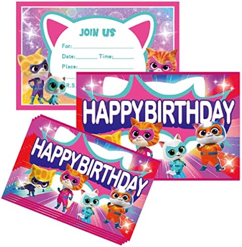 МЦ ТТЛ 12 еез супер Мачиња роденден покана писмо, момче и девојка роденден покана писмо, супер Мачиња партија декорација.