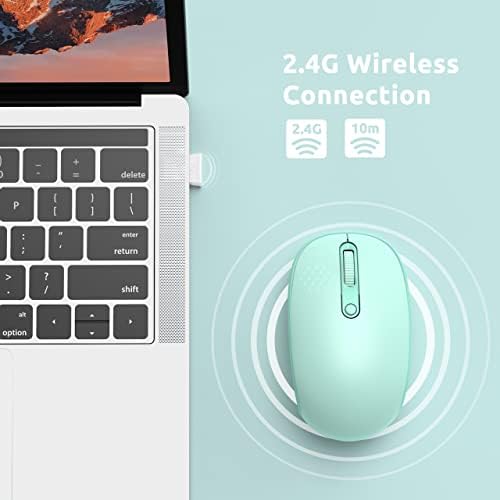 Вистински Безжичен Глушец, 2.4 G Бесшумно Глувче СО USB Приемник-Преносни Компјутерски Глувци, 3-Ниво DPI Безжичен Глушец За КОМПЈУТЕР, Таблет, Лаптоп, Лаптоп Со Windows