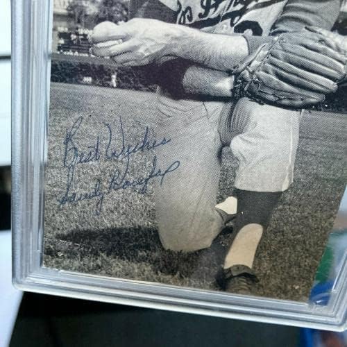 Сенди Куфакс Игра Денови Потпишан Џ. Д. Мекарти Бејзбол Разгледница ПСА ДНК-Млб Намалување На Потписи