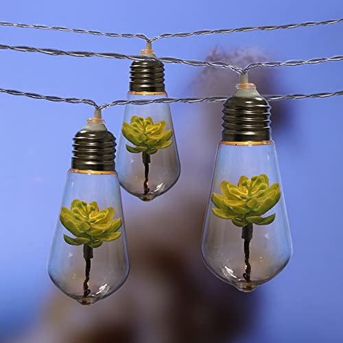 Guocheng Supculent додатоци Сијалици жица светло лажна растителна декор Едисон LED светлосни жици батерија оперирана креативно светло осветлување