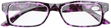 Очила 5-Пакет Пролет Шарки Шарени Правоаголни Очила За Читање Читатели Жени +1.0
