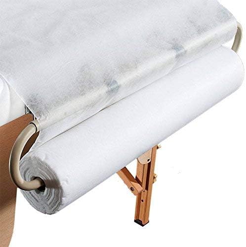 Бело еднократно неткаен кревет за покритие перфорирани плочи за масажа во водство на лице столче за лице