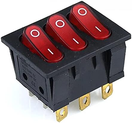 Uncaso Big Rocker Switchs Red три-насочен прекинувач 9 Pin 2 Позиција мулти-нож единечен фрлање 15A 250V 20A 125VAC AC OFF