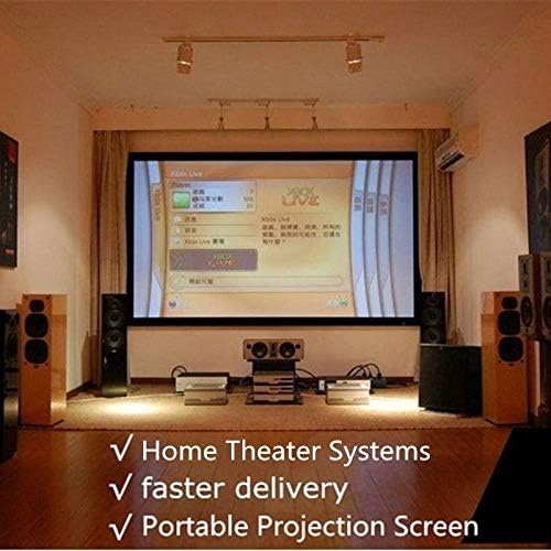 WSSBK SOFT STORBABLE 16: 9 HD 84 100 120 120 инчи Проектор екран со влакна од платно завеса за проекторски филм домашен театар на отворено