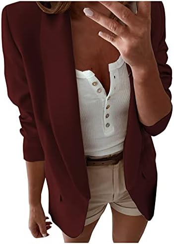 Јакна за жени лабава врвна долга ракав модни палта Дами канцеларија носат палто блузи јакни