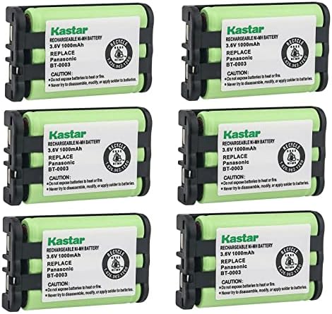 Замена на батеријата со 6 пакувања Kastar за Uniden BBTY0545001, BT0003, BT-0003, CTX440, CTX-440, CLX465, CLX-465, CLX475-3, CLX-4753,