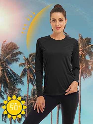 Кошула за заштита на сонцето Tacvasen Women's Women's Sun UPF 50+ Долги ракави пешачење за трчање спортски тренингот за осип чувари на
