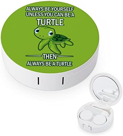Секогаш биди кутија за желка за кутија за складирање на комплети за контактни леќи со отпечатено огледало