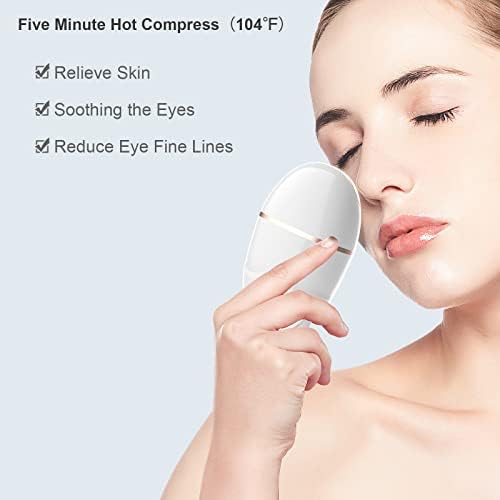 DXLDFKS Масажарот за очи, преносен мини инструмент за нега на очите со функции на загреана и атомизација, за релаксација, намалување на замор