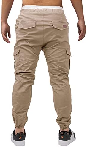 Солуоер Менс модни џогери карго панталони обични памучни спортски панталони салата за џемпери панталони мажи долги пантолони