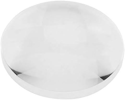 Bter Clear Round 2.5 X Зголемувачки стаклени леќи, конвексни леќи, за DIY лупа на леќи за физичка оптика за експеримент за физичка