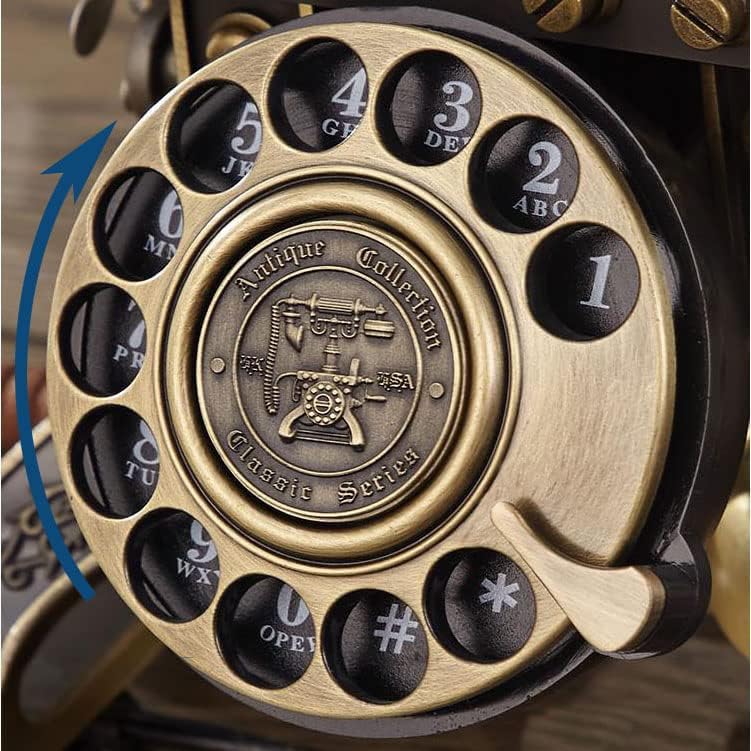 Gayouny fildline телефон изработен од метален телефон домашен дом хотел ретро фиксен револт механички ринг -тон