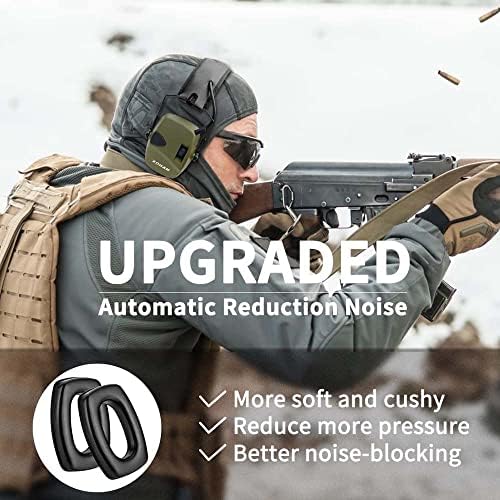 Зохан ЕМ054 Електронска заштита на увото за снимање со засилување на звук, тенок активна намалување на бучавата за уви за пиштол