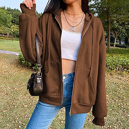 Меладијски жени естетски преголем патент на патенти со цврсто руно со долги ракави кенгур џеб џеб џеб -кошула пуловер