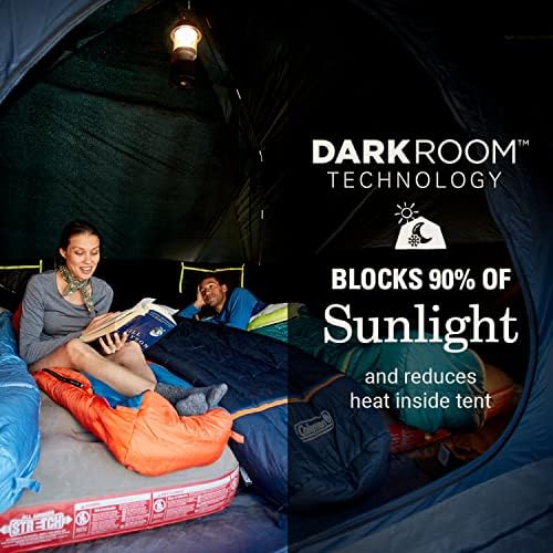 Колман Скидом кампување шатор со технологија на темни простории