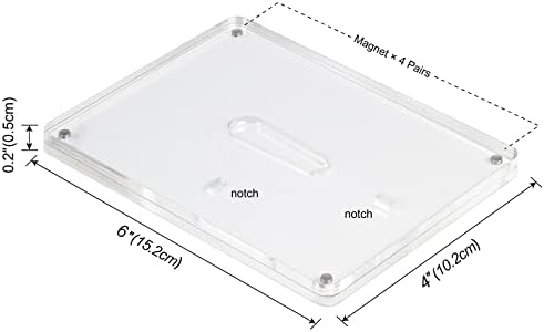 Boxalls 4x6 инчи акрилна рамка за слика со штанд, чиста фото рамка со магнети за приказ на таблети хоризонтално или вертикално