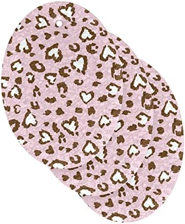 Алаза розов леопард печати гепард Јагуар срце природни сунѓери кујнски целулоза сунѓер за миење садови за миење бања и чистење на домаќинства, не-крик и еко пријат?