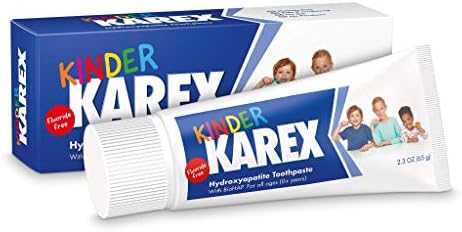 Kinder karex hydroxyapatite деца за заби за деца за заби 2,3 унца, без флуорид, безбеден доколку случајно се проголта