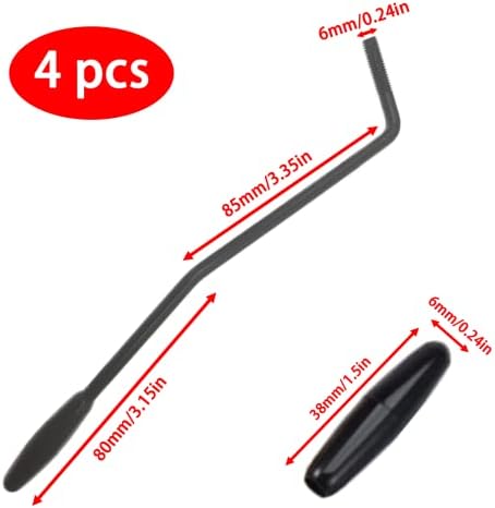 Ceerlock 4PCS Електрична гитара Whammy Bar, 6mm Thread Tremolo Bar, метална тремоло рака со врвот, 3 боја Tremolo Arm Electric Guitar Tremolo