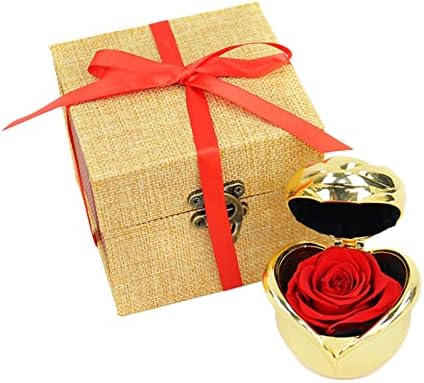 Вечен Живот Кутија За Накит Со Цвеќиња Метална Декорација Со Една Роза Креативна Кутија За Накит Боксерска Кутија За Подароци Почетен Украс