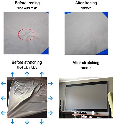 ZyzMH 133inch Преносен проектор на екранот за рефлексија на ткаенина за ткаенина, завесата Високо ја зголемува осветленоста за проекторите со низок лумен за домашно теа?