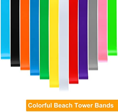 12 парчиња пешкир бендови плажа стол за крпи клипови бендови силиконски гумени ленти еластична дебела мулти -функција широка