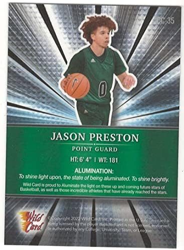 Asonејсон Престон РЦ 2022 Алуминација на диви картичкиАБЦ-35 Клиперс дебитант НМ+ -МТ+ НБА кошарка