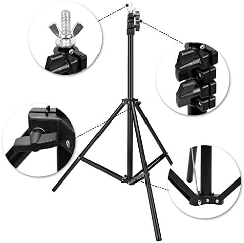 Систем за поддршка на позадината на Slatiom 2x3m 25W/135W LED чадори со меки комплет за осветлување за видео во студиото за камера