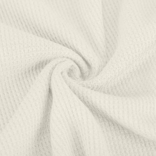 V Врвот на вратот за жени лето есен 2023 облека трендовски кратки ракави чипка памучна ручек вафла плус блуза со големина 0g 0g