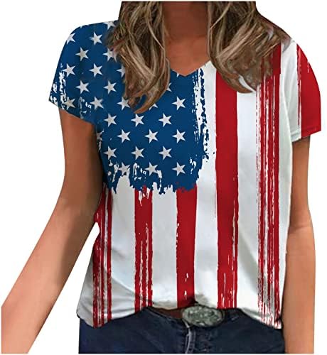 Летна есенска блуза маичка за тинејџерски девојки краток ракав 2023 памук длабок v врат графички салон врвот C2 C2