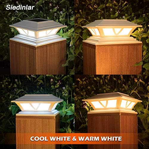 Сончеви светла Siedinlar Solar Post Надворешно 2 режими LED палуба за оградување капаче за 4x4 5x5 6x6 објавувања внатрешен двор