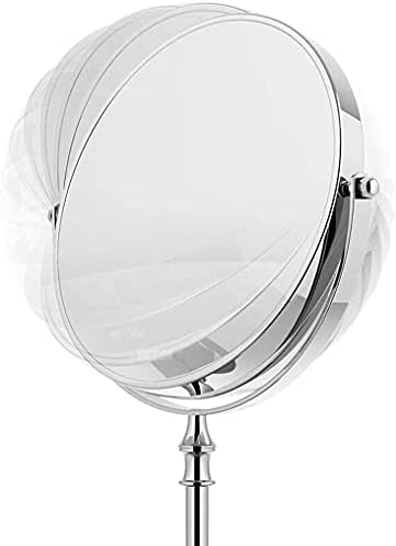 Vanity огледало огледало, бања, монтирани во wallидови, маса за облекување ， HD двострана десктоп Vanity Mirror Огледало за облекување 3 пати зголемување 360 ° Ротација на виткањ