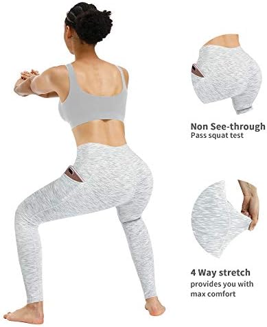 Фенгбеј 3 Спакувајте Јога Панталони Со Висок Струк,Јога Панталони За Жени Панталони За Вежбање За Контрола На Стомакот 4 Насочни Истегнувачки