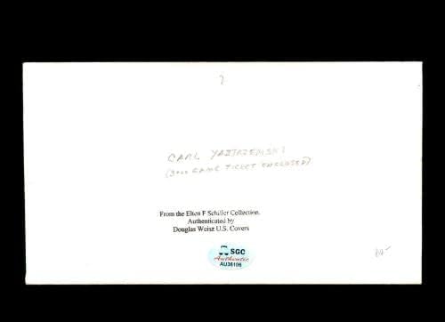 Карл Јастрземски Сгц Коа Потпиша 1979 Фдц Кеш Автограм-Млб Намалување Потписи