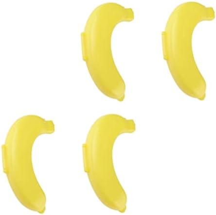 Cabilock Пластика 4Pcs Банана Saver Симпатична Банана Случај Отворено Ручек Овошје Кутија За Чување-Погоден За Училиште Канцеларија Пикник И Патување Жолта Банана Кутија ?
