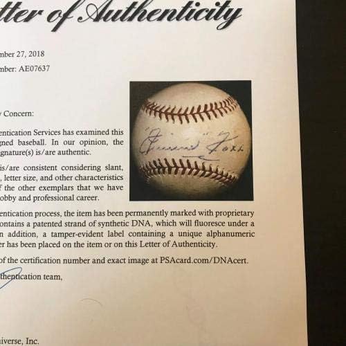 Спектакуларен сингл на Jimими Фокскс Сингл потпишан безбол ПСА ДНК и Бекет Коа - Автограмски бејзбол