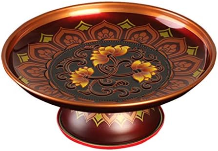 1 парчиња олтар што нуди чинија будистички материјали будистички храмски почит чинија легура лотос образец Буда обожавање нуди послужавник