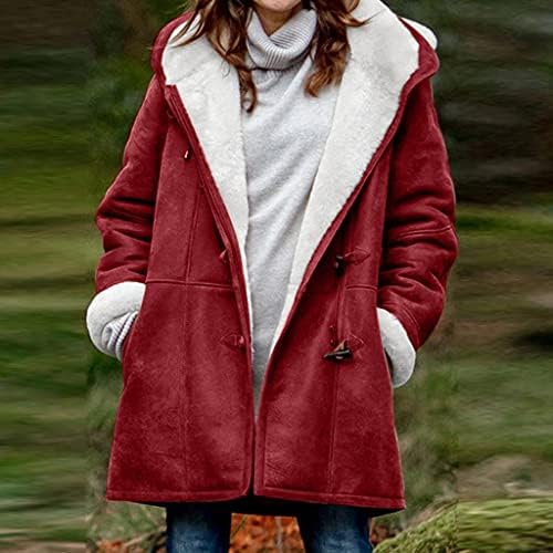 Зимски палта за жени, женски долг ракав Отворен кардиган обичен волна палто ровови јакни топло тенок долга должина на палто