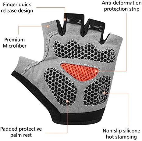 Accmor велосипедизам нараквици за мажи, велосипед нараквици половина прсти велосипед MTB велосипедски нараквици, ракавици за апсорбирање